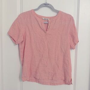 Orvis Short Sleeve Coral Linen Top (Women’s XS)